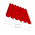 Tabla zincata cutata prevopsita 0.45x1050x11000 mm 2